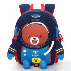 Anti-lost 3D Cartoon Space Robot  School Bag